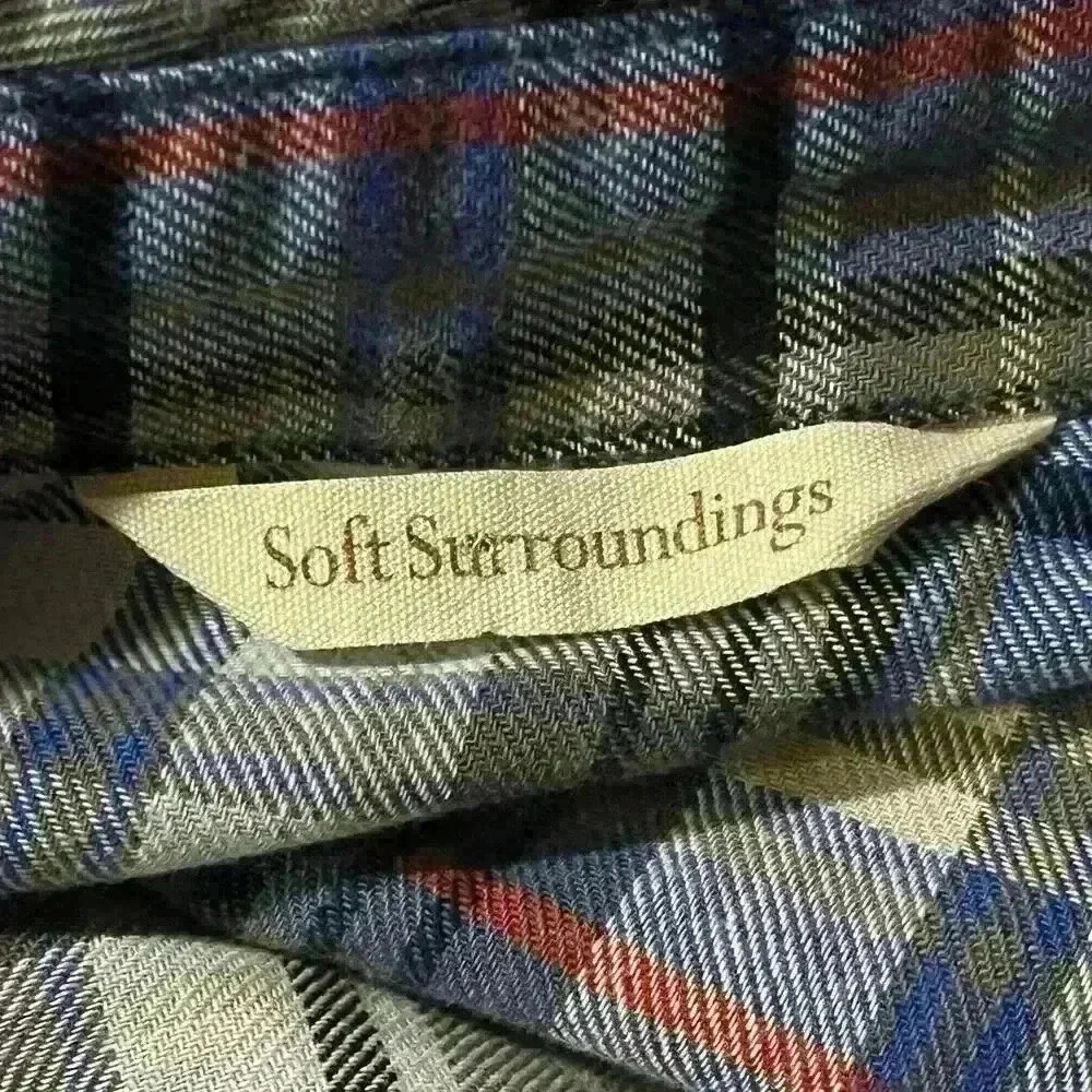 Soft Surroundings Plaid Button Up Long Sleeve Shirt Size Small - Picture 6 of 10